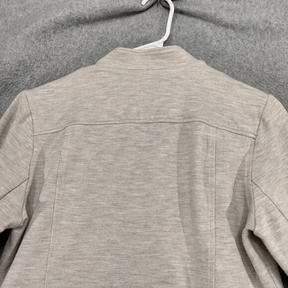 cAbi Charlie Moto Jacket Womens Size Small Beige Heathered Ponte Knit Oatmeal - Picture 10 of 12